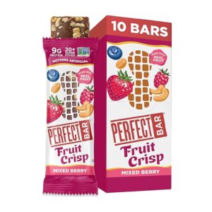 Perfect Bar Protein Bars, Fruit Crisp, Mixed Berry Nut Butter