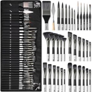 Nicpro 36pcs Paint Brush Set, Professional Paintbrushes