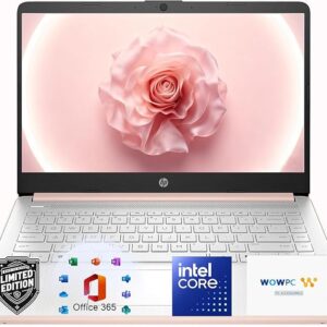 HP 14″Rose Gold Lightweight Laptop